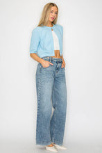 Load image into Gallery viewer, ADJUSTABLE WAISTBAND HIGH RISE BAGGY WIDE JEANS