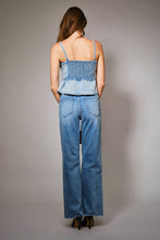 Load image into Gallery viewer, Western Buckle Denim Peplum Top
