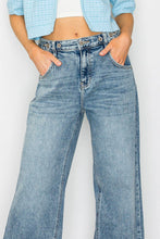Load image into Gallery viewer, ADJUSTABLE WAISTBAND HIGH RISE BAGGY WIDE JEANS
