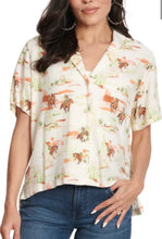 Load image into Gallery viewer, Wrangler retro button down graphic tee
