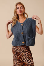Load image into Gallery viewer, the 'big button' sweater vest
