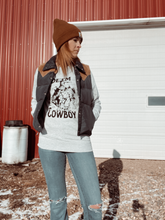 Load image into Gallery viewer, ‘Ride ‘em cowboy’ crew neck sweater
