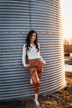 Load image into Gallery viewer, the ‘dress up or down’ pleather joggers
