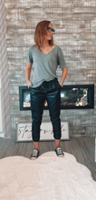 Load image into Gallery viewer, the ‘dress up or down’ pleather joggers

